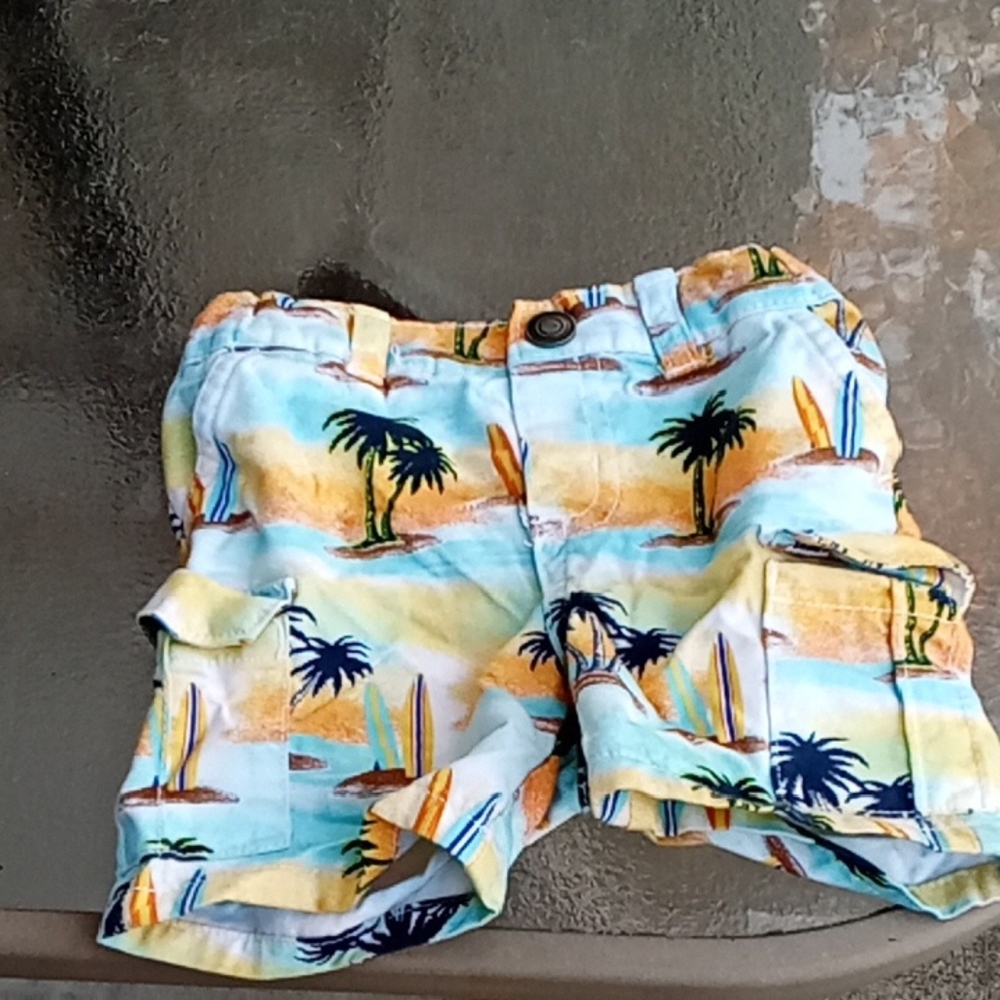 Kids Palm Tree Print Casual Shorts